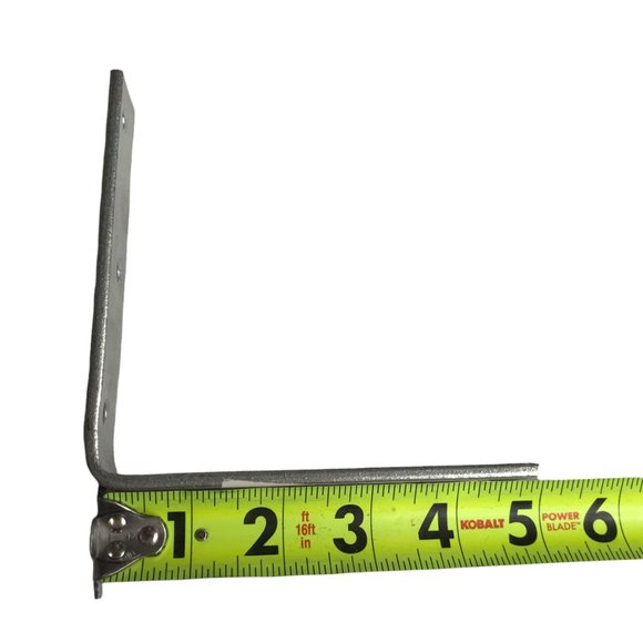 NEW Metal Stainless Steel L Bracket Large 5 Inches Long, Silver Everbuilt - Picture 6 of 7